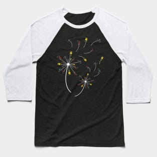 Dandelion Flower Motorcycle Fly Gift Baseball T-Shirt